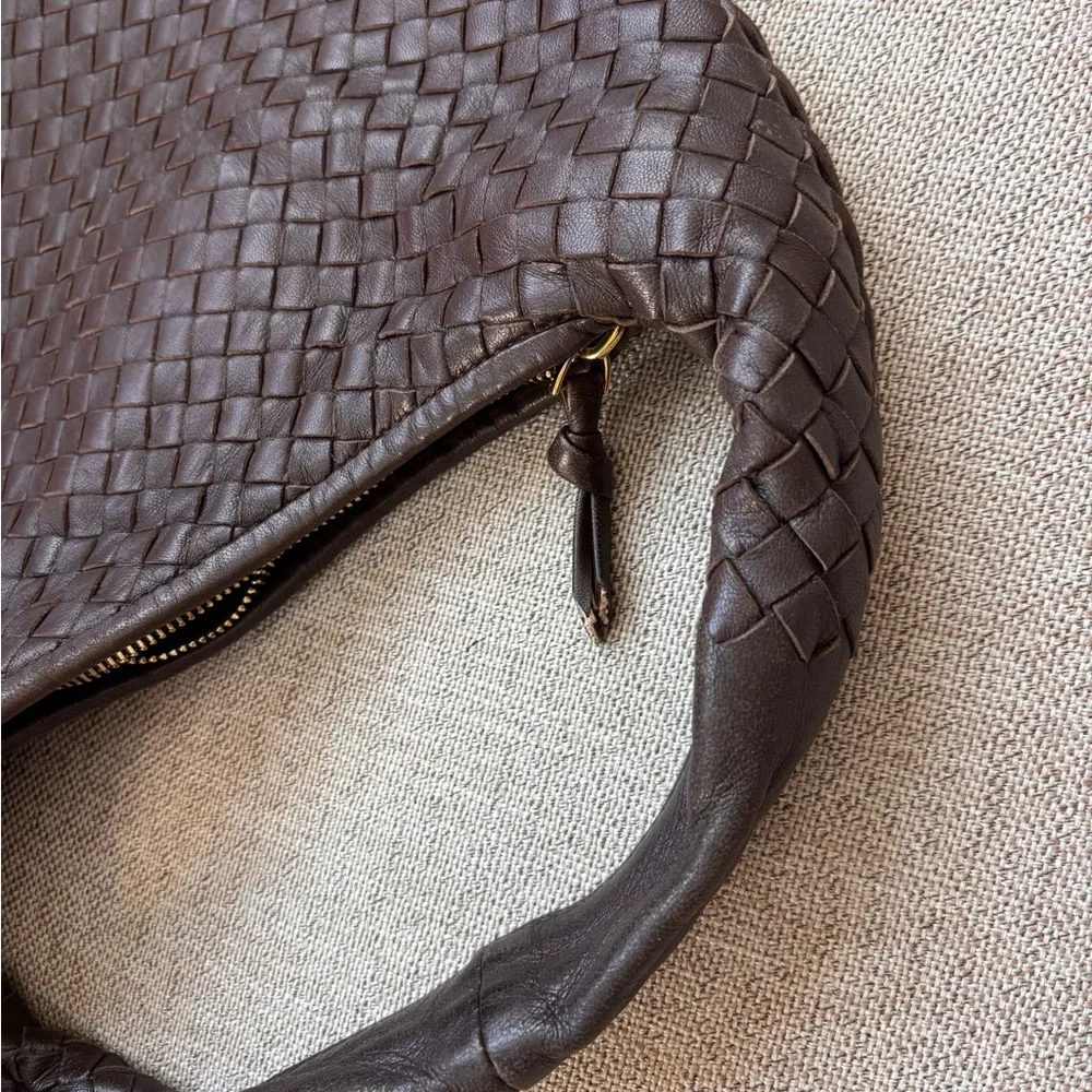 Bottega Veneta Chocolate Brown Nappa Intrecciato Medium Hobo Bag